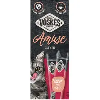 Voskes Liquid Treat zalm kattensnack 4 verpakkingen (80 x 15 g)