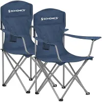 Songmics Klapstoelenset van 2 met comfortabele, robuuste structuur, Schemering blauw