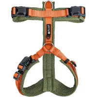 Petlando Harness Y-Comfort Olive-Orange met magnetische sluiting - maat XS - 32–50 cm