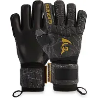 Gladiator Sports Keepershandschoenen Agadu Zwart Grijs Goud | Maat 5