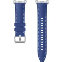 Samsung Originele Hybrid Vegan Leather bandje voor de Galaxy Watch 9 (40/44mm) / Watch 8 (40/44mm) / Classic (46mm) - Maat S/M/L - Navy