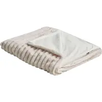 Beliani RAKYA - Bedsprei - Lichtbeige - 200 x 220 cm - Nepbont