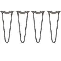 Monster Skiski hairpin tafelpoten - staal - 4x35,5cm - 2 staven 12 mm
