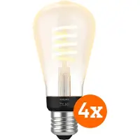 Philips Hue Filamentlamp White Ambiance Edison E27 4-pack