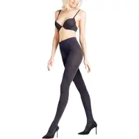 Falke Softmerino eenkleurig wol katoen panty dames blauw - maat 48-50