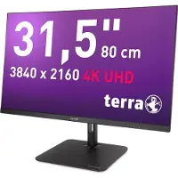 Terra 3295W LCD-monitor Energielabel F (A - G) 80 cm (31.5 inch) 3840 x 2160 Pixel 16:9 5 ms HDMI, DisplayPort, Hoofdtelefoonaansluiting, USB-C, RJ45 IPS LCD