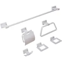 Beliani RIOHACHA - 6-delige badkamer hardware set - Zilver - Aluminium