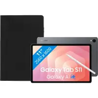 Samsung Galaxy Tab S11 11 inch 512GB Wifi en 5G Grijs + Book Case Zwart