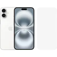 Apple iPhone 16 Plus 256GB Wit + BlueBuilt Screenprotector Glas
