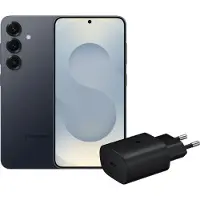 Samsung Galaxy S25 256GB Zilver 5G + Oplader 25 Watt Zwart