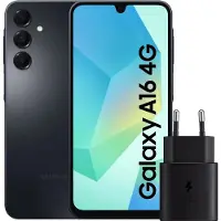 Samsung Galaxy A16 128GB Zwart 4G + Oplader 25W Zwart