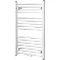 VIPERA Kanza enkele handdoekradiator 50 x 80 cm centrale verwarming Glanzend Wit zij- en middenaansluiting 448W