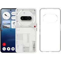 Nothing Tech Nothing Phone (3a) 128GB Wit 5G + Just in Case Back Cover Transparant