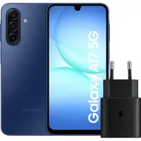 Samsung Galaxy A17 128GB Blauw 5G + Oplader 25 Watt Zwart