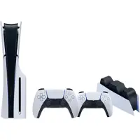 Sony PlayStation 5 Slim Disc Edition + Extra Controller Wit + Oplaadstation