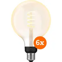 Philips Hue Filament White Ambiance Globe XL 6-pack