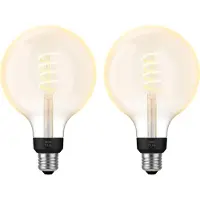 Philips Hue Filament White Ambiance Globe XL 2-pack