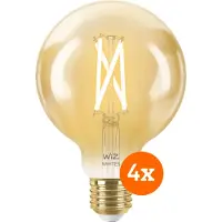 WiZ Connected WiZ Smart Filament lamp Globe 4-pack - Warm tot Koelwit Licht - E27