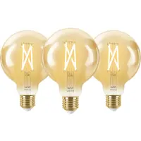 WiZ Connected WiZ Smart Filament lamp Globe 3-pack - Warm tot Koelwit Licht - E27