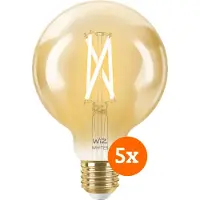 WiZ Connected WiZ Smart Filament lamp Globe 5-pack - Warm tot Koelwit Licht - E27