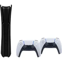 Sony PlayStation 5 Slim Digital Edition + Covers Zwart + Extra Controller Wit