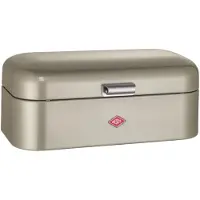 Wesco Grandy Broodtrommel | 10 Liter - Maat L | Metaal - Nieuwzilver | Keukenopslag