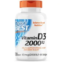 Doctors Best , Vitamine D3, 50 mcg (2.000 IU), 180 Softgels