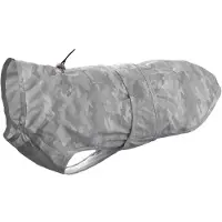 Hunter - Regenmantel Huka To Go - Hondenjas Rücken 35 cm - Hals 26-42 cm, Bauch 35-55 cm, silber / reflektierend