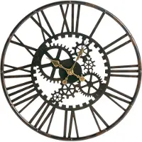 Beliani PETRER - Wandklok - Zwart - Synthetisch materiaal