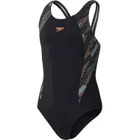 Speedo Hyperboom Splice Muscleback Swimsuit Zwart 5-6 Years Meisje