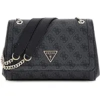 GUESS Schoudertas 'Noelle II' donkergrijs / zwart