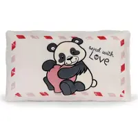 Nici Love Panda Cushion 43x25 Cm Beige Kinderen