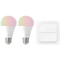 Eglo Slimme Ledlamp Wit En Gekleurd Licht A60 E27 9w 2 Stuks
