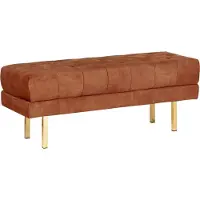Beliani ROSEVILLE - Bedbank-Rood-Fluweel