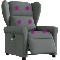 Syfax Massagestoel elektrisch verstelbaar stof donkergrijs