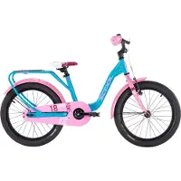 S'Cool Nixe 18 Inch 1 Speed Terugtrap Rem, Blauw/roze