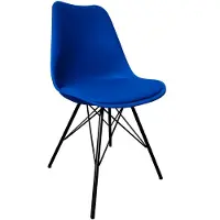 Kick Collection kuipstoel Metal Luuk - Eetkamerstoel - Comfortabele zitting - Donkerblauw