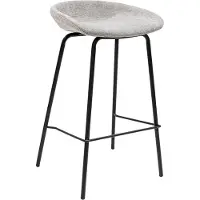 Kick Collection Kick barkruk Riga - 70cm - Grijs - Texture stof - Verkrijgbaar in diverse kleuren