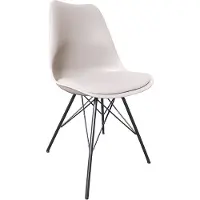 Kick Collection kuipstoel Metal Luuk - Eetkamerstoel - Comfortabele zitting - champagne