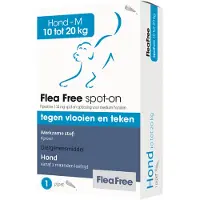 Flea Free Spot-On Anti Vlooien en Teken Druppels Hond 10-20 kg