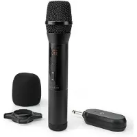 Nedis Draadloze handmicrofoon - Zwart -