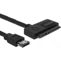 DeLOCK Power over eSATA (eSATAp) naar SATA 22-pins kabel voor 2,5'' HDD (5V) - SATA300 - 3 Gbit/s / zwart - 0,50 meter