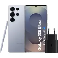 Samsung Galaxy S25 Ultra 256GB Zilver 5G + Oplader 25 Watt Zwart
