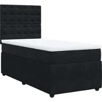 Syfax Boxspring met matras fluweel zwart 80x200 cm