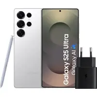 Samsung Galaxy S25 Ultra 256GB Wit 5G + Oplader 25 Watt Zwart