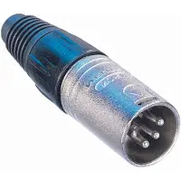 Neutrik NC4MX XLR 4-pins (m) connector / zwart/grijs