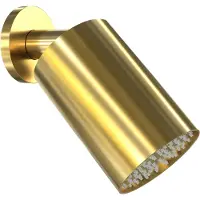 Blaufoss Luxor 90 Hoofddouche rond 14 cm x 9 cm met wand douchearm Brushed Gold