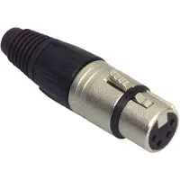 Neutrik NC4FX XLR 4-pins (v) connector / zwart/grijs