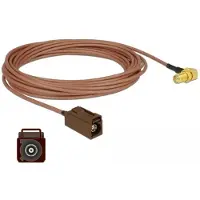 DeLOCK Fakra F (v) - SMA (v) haaks adapter kabel - RG316 - 50 Ohm / transparant - 5 meter