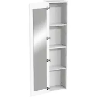 Storke Edge zwevende badkamerkast met spiegel mat wit 40 x 30 x 170 cm